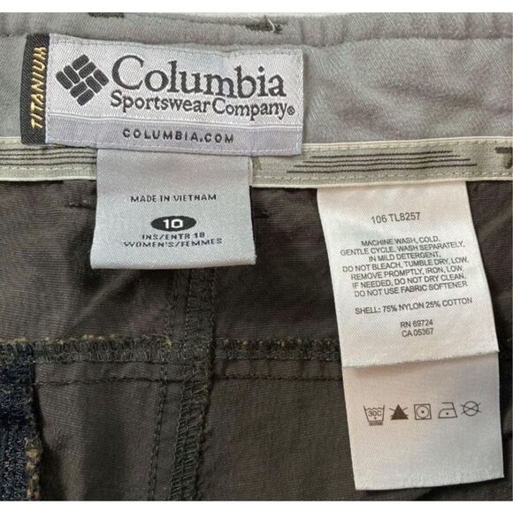 Columbia Womens Titanium Hiking Outdoor Cargo Crop Pants Size 10 - Picture 4 of 11